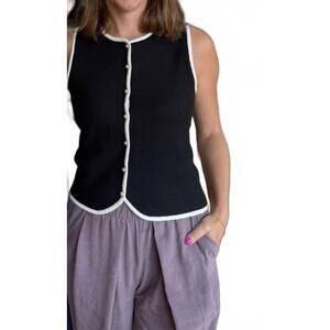 NEW KLD. SIGNATURE emily vest in black